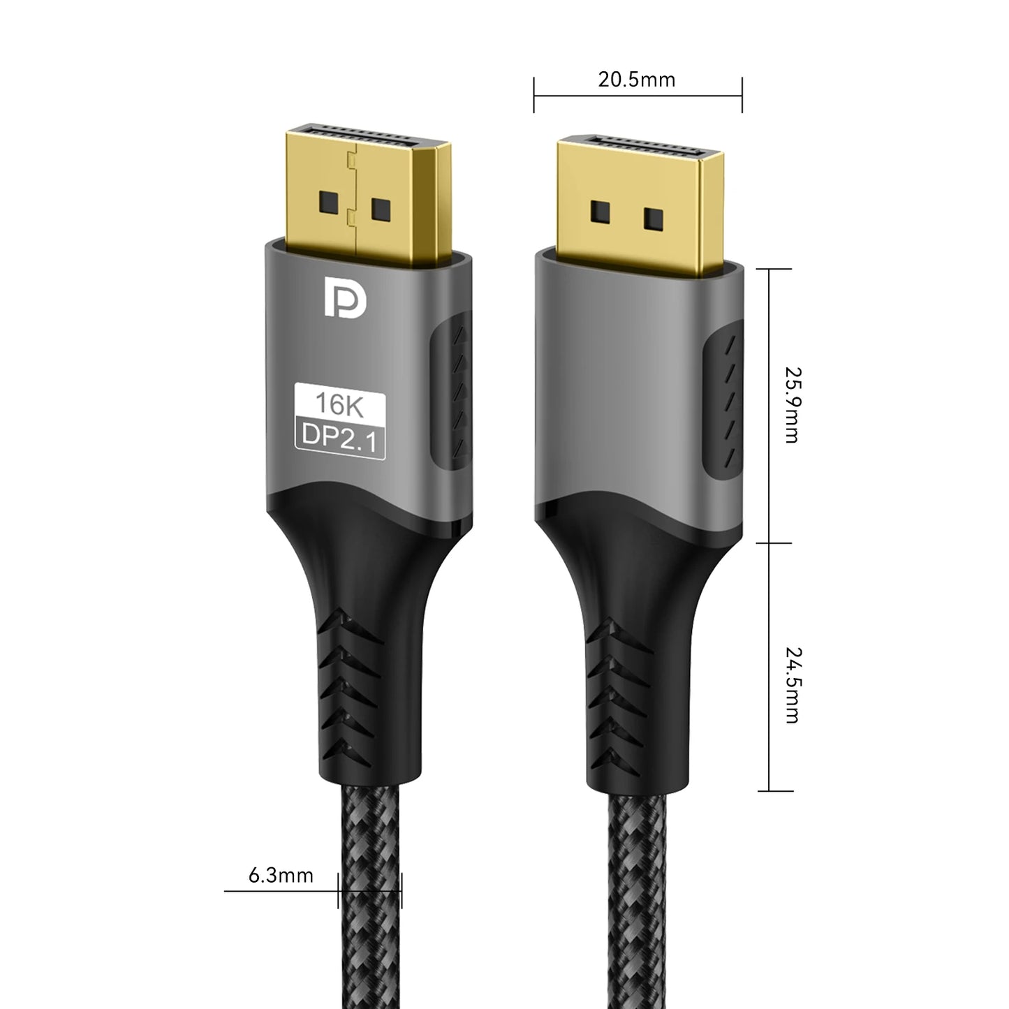 DP 2.1 8K@120Hz 4K@240Hz 80Gbps HDR Video Audio Displayport Cable Display Port for Laptop TV Xbox Projector Gaming Monitor