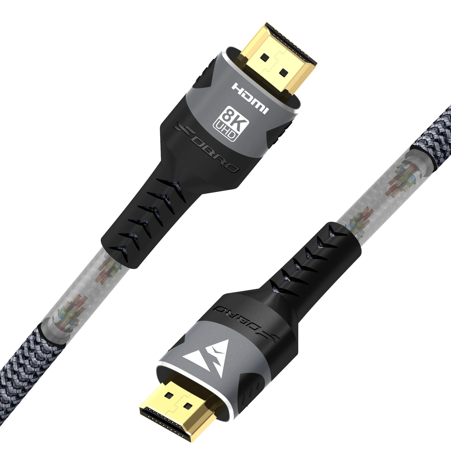 8K HDMI Cable 2.1 48Gbps High Speed HDMI Braided Cord-4K@120Hz 8K@60Hz, DTS:X, HDCP 2.2 & 2.3, HDR 10 for Compatible Laptop/PS5