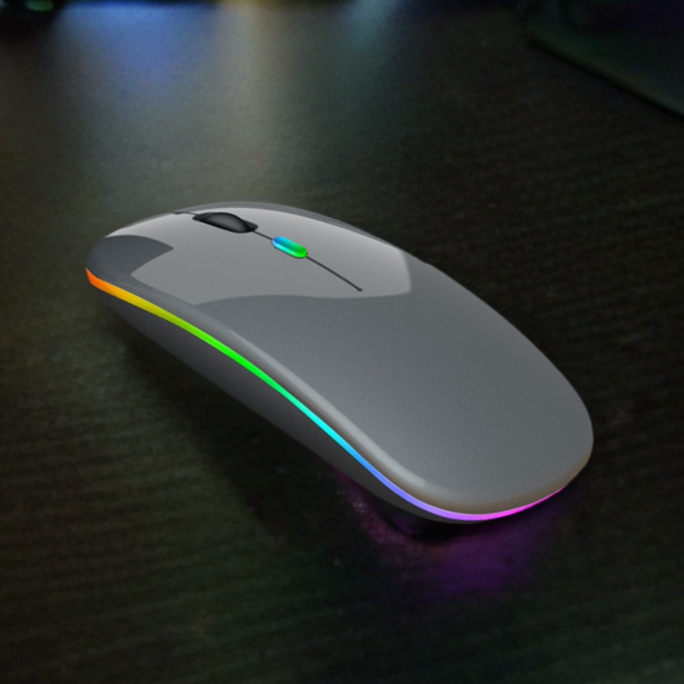 Colorful RGB USB Rechargeable mouse 2.4G wireless Computer gaming mouse