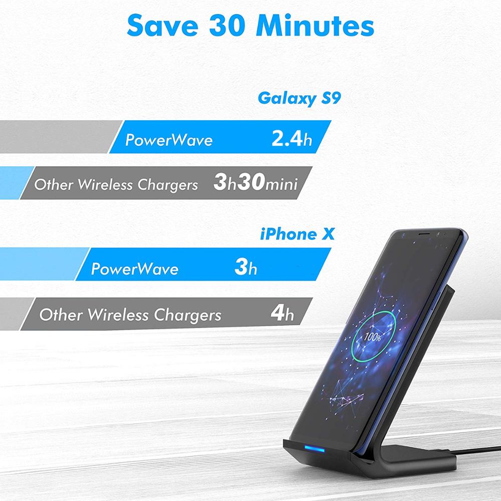 30w Qi Wireless Charger Stand For iPhone 13 12 11 Pro X Xs Max Xr 8 Samsung S21 S20 S10 Fast Charging Dock Station Phone Holder