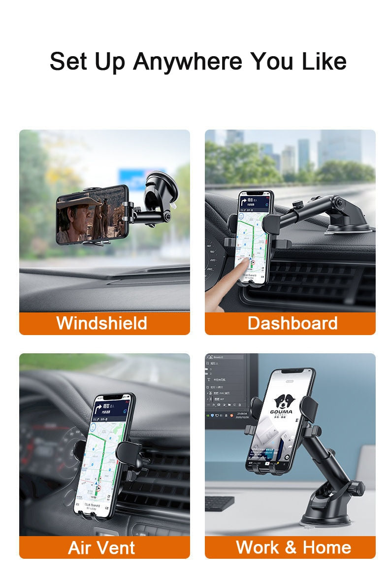 Car Phone Holder Mount Stand GPS For iPhone 13 12 11 Pro Xiaomi Huawei Samsung