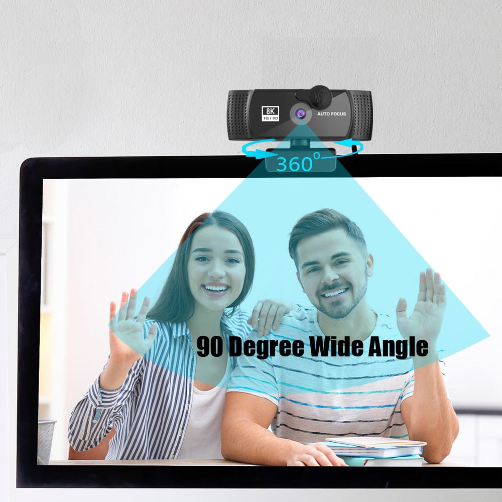 Hd 8k 4k Webcam Autofocus Computer Web camera With Microphone Rotate Usb Plug Camera For Pc Mac Laptop Desktop Youtube Skype