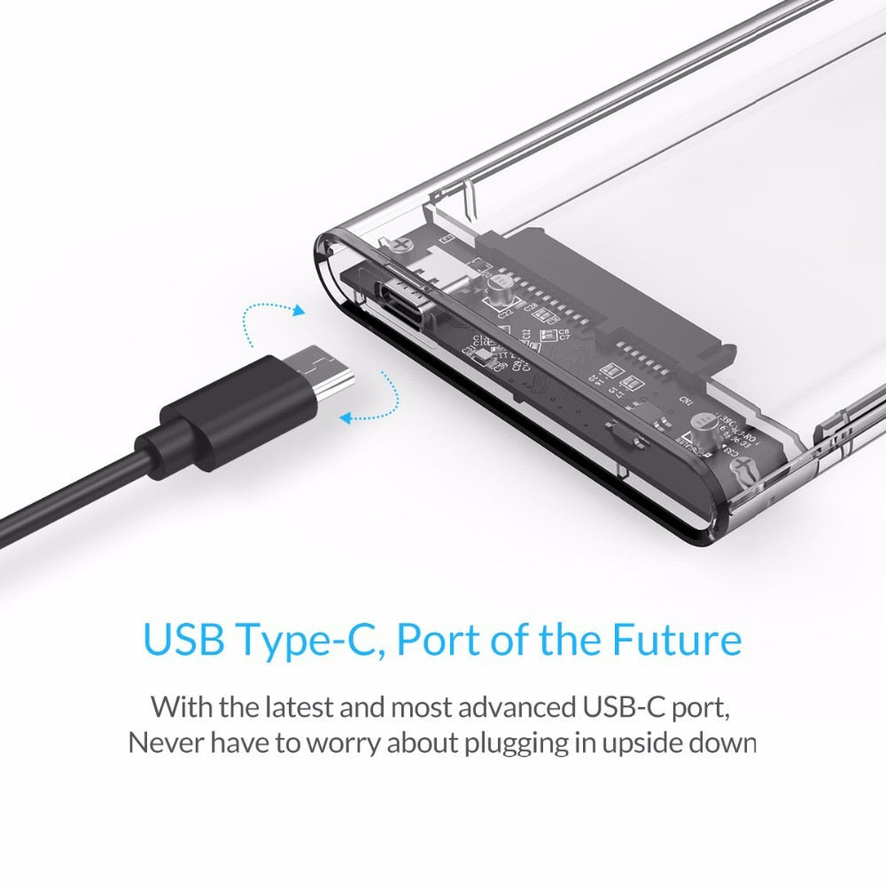 Transparent Hdd Case Sata To USB Enclosure