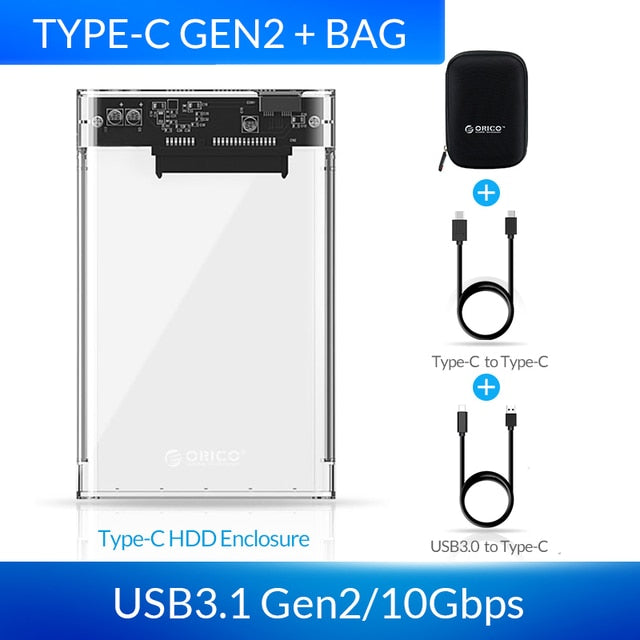 Transparent Hdd Case Sata To USB Enclosure