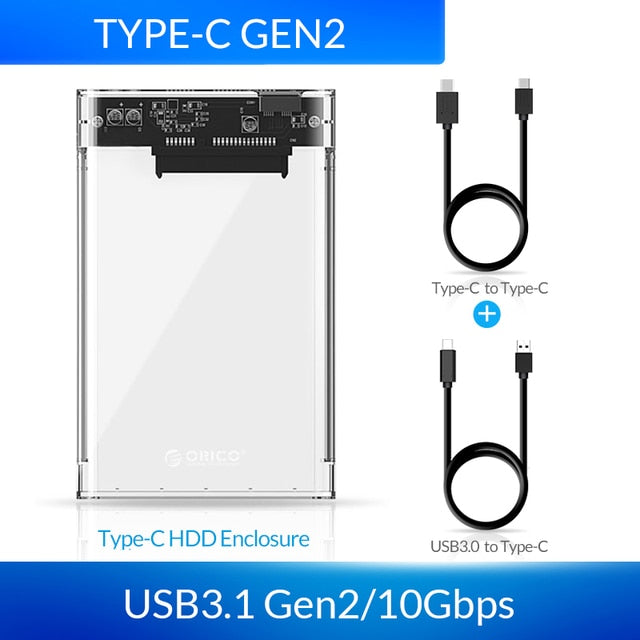 Transparent Hdd Case Sata To USB Enclosure