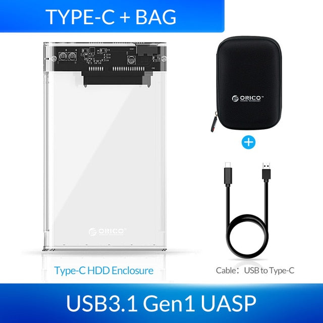 Transparent Hdd Case Sata To USB Enclosure