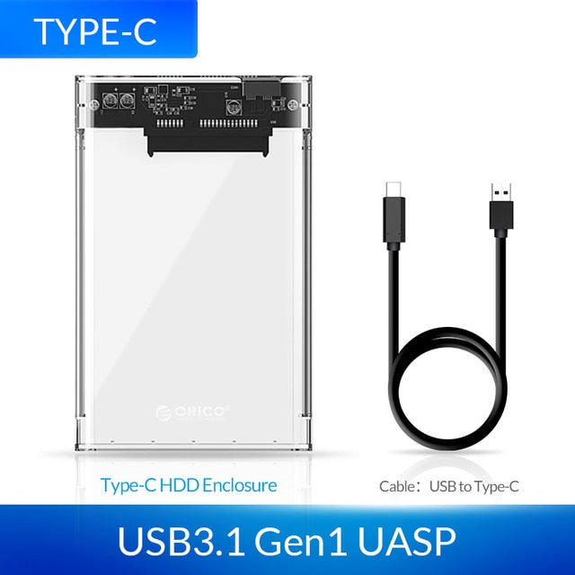 Transparent Hdd Case Sata To USB Enclosure