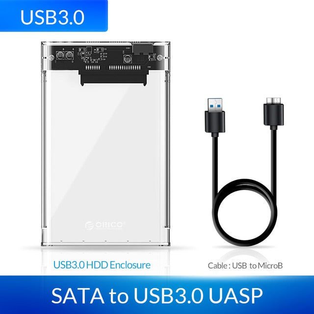 Transparent Hdd Case Sata To USB Enclosure