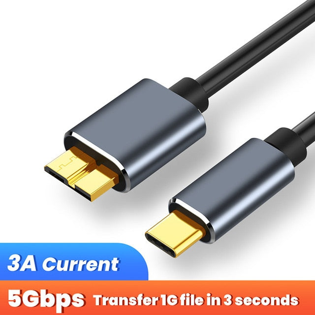 Type C Micro B Cable | USB 3.0 Micro B Type | Data Connector Adapter | USB Type C Micro B