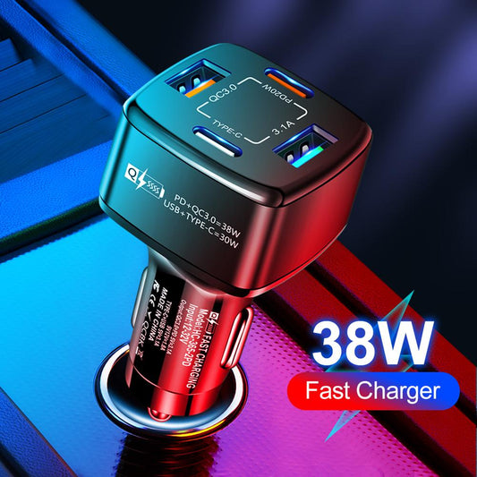 4 in 1 USB Charger 38w Pd Qc3.0 3.1a 2usb Type c Fast Charging