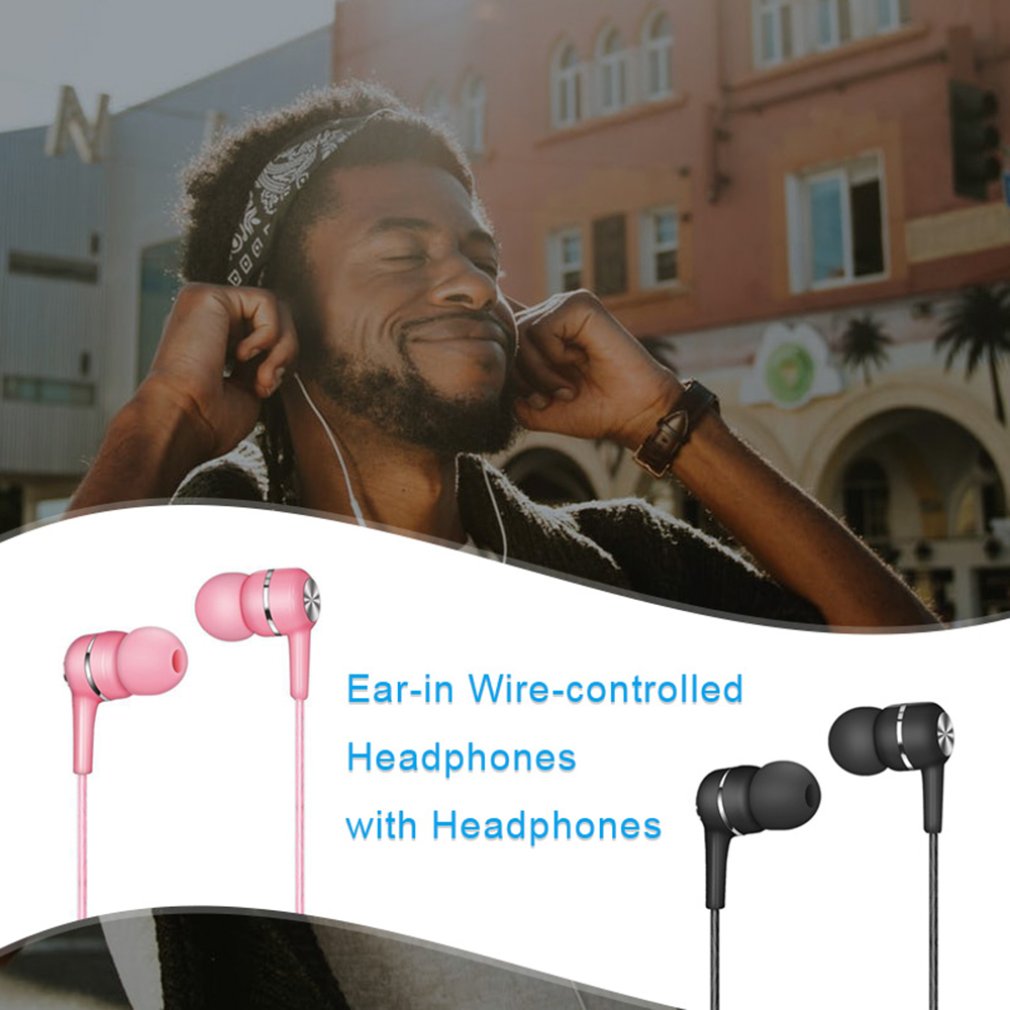 Universal In-ear Headphones Inline Computer Phone. Headset Wire Earphone Stereo