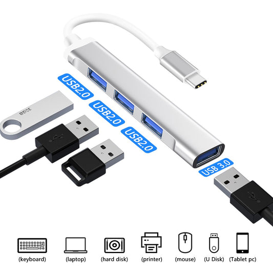USB-C Hub Dock 3 4 Port Multi Splitter Adapter OTG Accessories - Docking Stations  USB Hubs