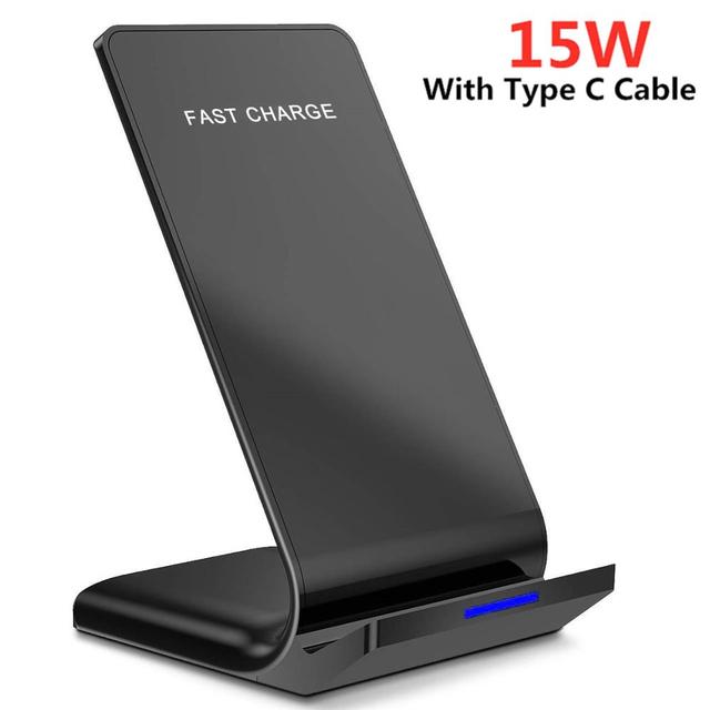 30w Qi Wireless Charger Stand For iPhone 13 12 11 Pro X Xs Max Xr 8 Samsung S21 S20 S10 Fast Charging Dock Station Phone Holder