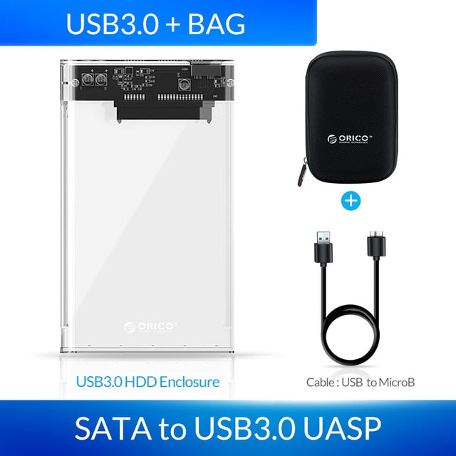 Transparent Hdd Case Sata To USB Enclosure